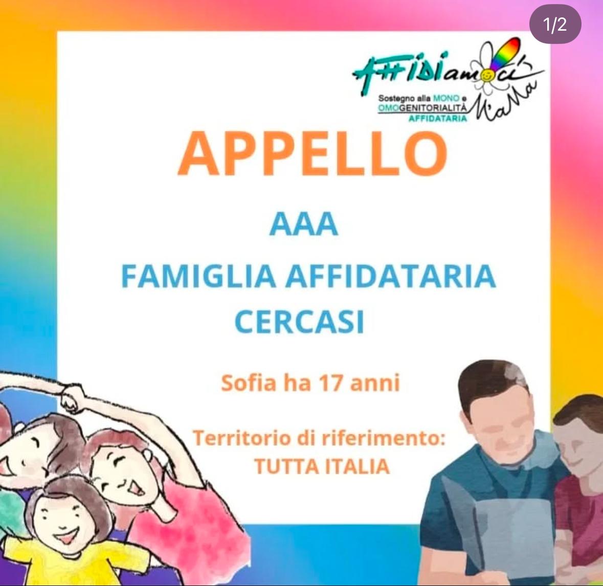 Appello aaa famiglia affidataria cercasi, Sofia ha 17 anni. In tutto il territorio italiano